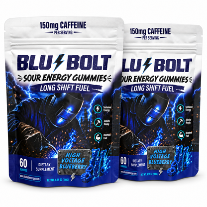 Blu-Bolt Sour Energy Gummies