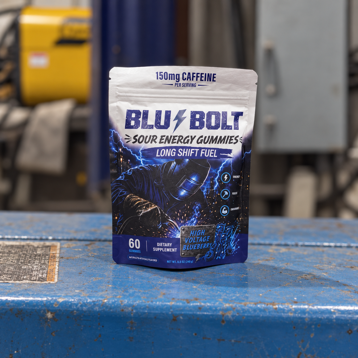 Blu-Bolt Sour Energy Gummies